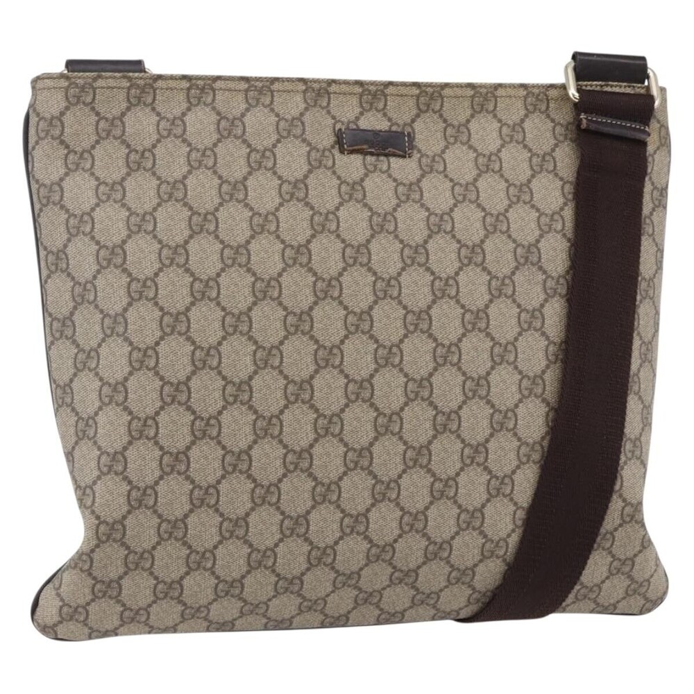 Gucci Zip Top Messenger GG Coated Canvas Large